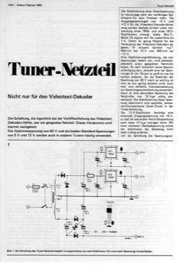 Tuner-Netzteil (mit Abstimmspannung 60V)