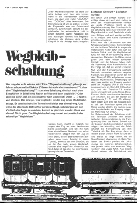 Wegbleib-Schaltung (für Modelleisenbahn mit 555)