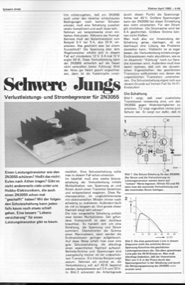 Schwere Jungs (Verlustleistungs- und Strombegrenzer für 2N3055)