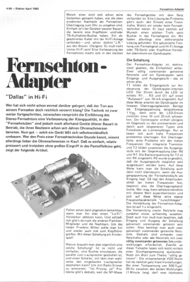 Fernsehton-Adapter (galvanisch getrennt)