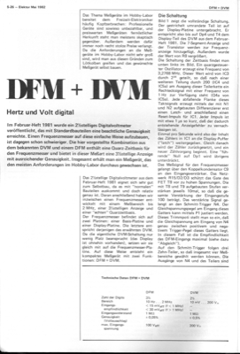 DFM + DVM (DVM-Adapter zur Frequenzmessung bis 2MHz)
