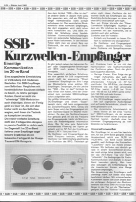 SSB-Kurzwellenempfänger (Kurzwellenempfänger 20m)