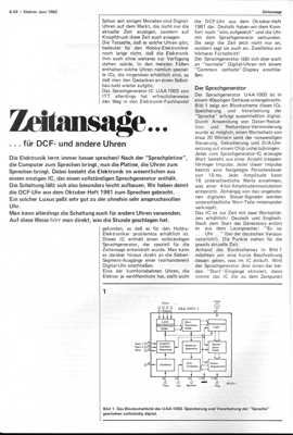 Zeitansage für DCF-Uhr (Sprachgenerator UAA1003)