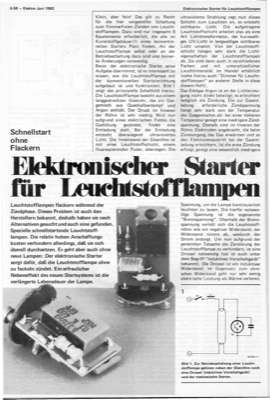 Elektronischer Starter für Leuchtstofflampen (Schnellstart)