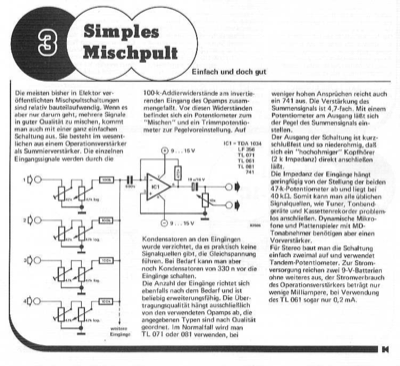Simples Mischpult (Potis, 741)