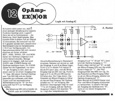 OpAmp EX(N)OR (Logik mit Analog-IC)