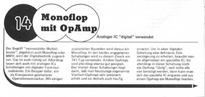Monoflop mit OpAmp (741)
