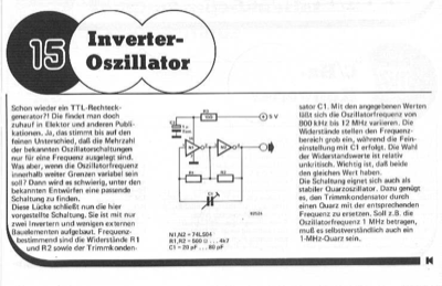 Inverter-Oszillator (0,8-12MHz)