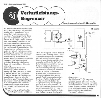 Verlustleistungsbegrenzer (Netzteil)