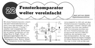 Fensterkomparator (mit 741)