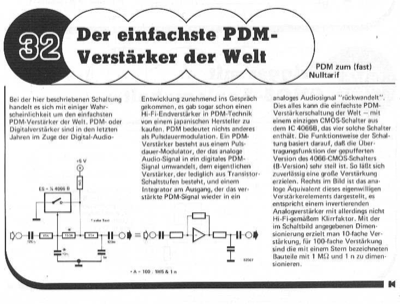 PDM-Verstärker (mit nur 4066B)