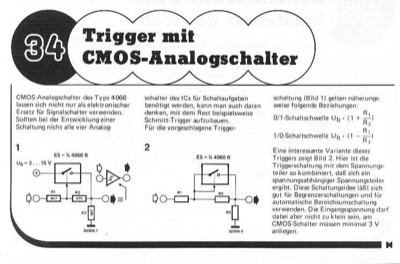 Trigger mit CMOS-Analogschalter (4066)