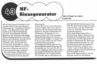 NF-Sinusgenerator (analog)
