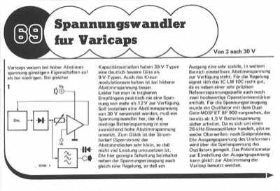 Spannungswandler für Varicaps (3 auf 30V)