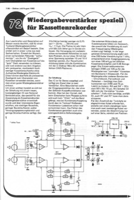Wiedergabeverstärker für Kassettenrecorder (Stereo, LM1897)