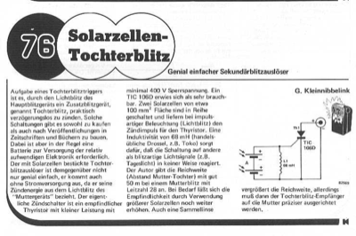 Tochterblitz (Solarzellengesteuert)