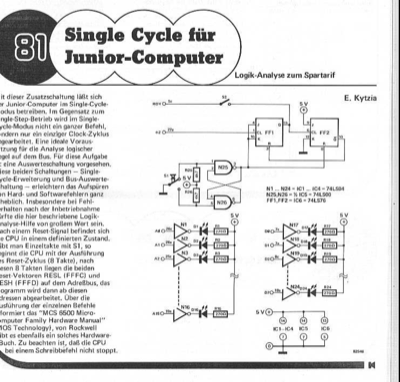 Single-Cycle für Junior-Computer