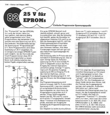 25 V für EPROMs (Spannungsquelle, 723)
