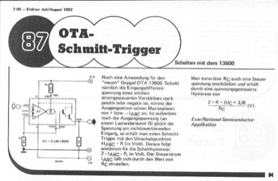 OTA-Schmitt-Trigger (OTA 13600)