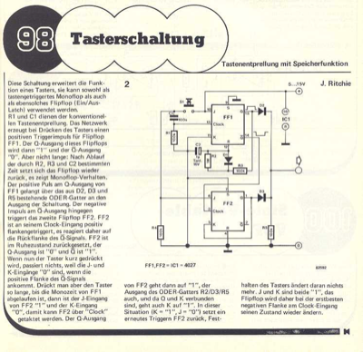 Tastenentprellung mit Speicher