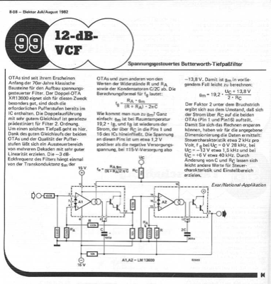 12-dB-VCF (Tiefpassfilter, LM13600)