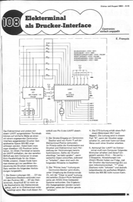 Elekterminal als Drucker-Interface (Centronics)