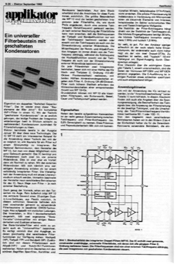 Filterbaustein mit geschalteten Kondensatoren (MF10)