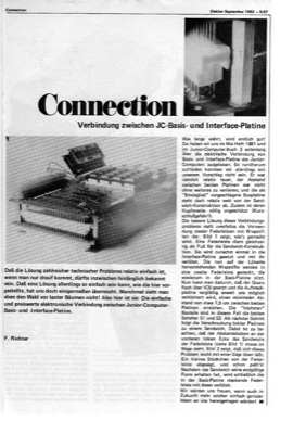 Connection (Basis und Interfaceplatine des Juniorcomputers verbinden)