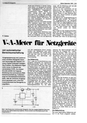 V/A-Meter für Netzgeräte (Strom/Spannungsmessung)