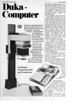 Dunkelkammer-Computer, Teil 2 (Dunkelkammer-Licht, Temperaturmesser, Timer)
