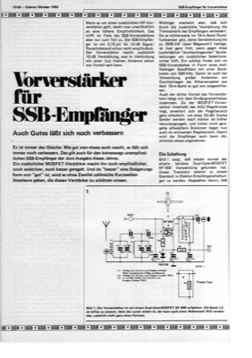 Vorverstärker für SSB-Empfänger (MOSFET, zu Juniheft)