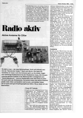 Radio aktiv (aktive Antenne für DXer)