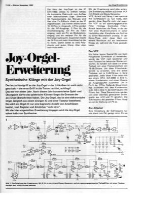 Joy Orgel-Erweiterung (Zusatz zur Orgel mit 1 IC)