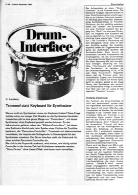 Drum-Interface (Trommel statt Keyboard für Synthesizer)