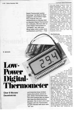 Digital-Thermometer (LCD, ICL7136)