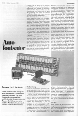 Auto-Ionisator (negative Luftionen)