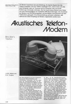 Telefon-Modem (Akustikkoppler)