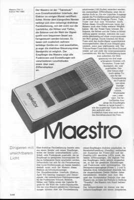 Maestro, Teil 1 (IR-Fernbedienung SL490)