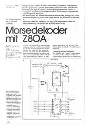 Morse-Dekoder (mit Z80)