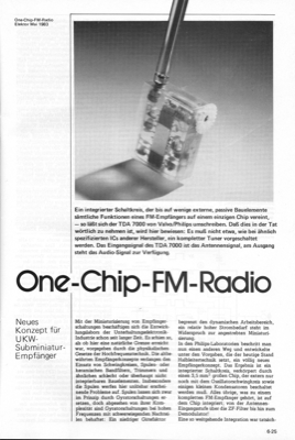Ein Chip-FM-Empfänger (TDA7000)
