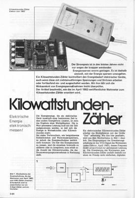 KWh-Stunden-Zähler (VCO 4-Digit-Zähler)