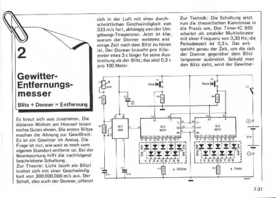 Gewitter-Entfernungsmesser (Zähler, LEDs)