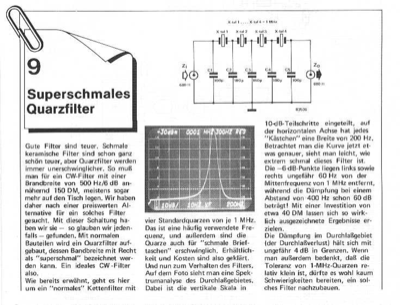 Superschmales Quarzfilter