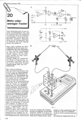 Mehr oder weniger Tester (Durchgangstester)