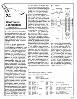 Centronics-Schnittstelle (mit VIA6522)