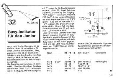 Busy-Indikator für JUNIOR