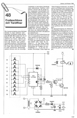 Codeschloss mit Türöffner (LS7220)