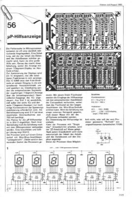 Mikroprozessor-Hilfsanzeige (Adressbus, Datenbus dekodieren)