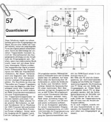 Quantisierer (Eingangssignal, Treppenförmig, Differenzieren)