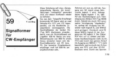 Signalformer für CW-Empfänger (Telegrafie, SSB)